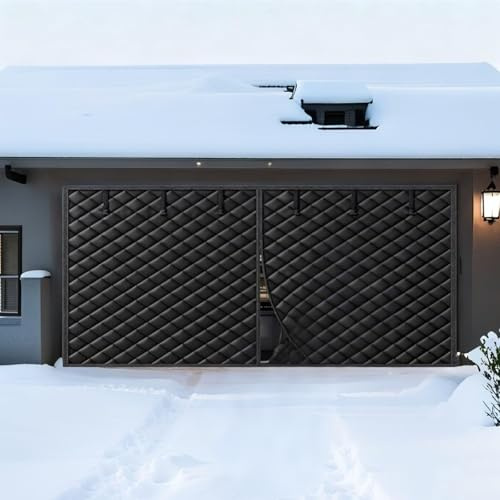 Rideau de Porte Magnétique Isolé Thermique, Résistant au Froid et à l'Eau Kit D'isolation Pour Portes De Garage, Couverture d'Isolation d'Écran pour Garage en Hiver
