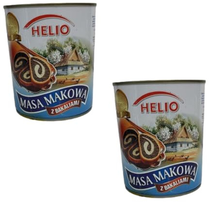 Helio Poppy Seeds Filling 850G Poppy Seed With Mass Dried Fruit Gluten Free Product Of Poland Pack Of 2