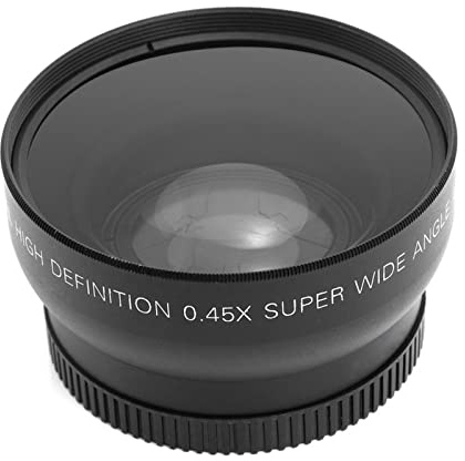 Objectif grand angle professionnel 58 mm avec portion 0,45x multicouche résistant aux rayures pour photographie microcosmique
