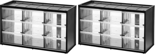 STANLEY Mehrzweck-Aufbewahrungsbox mit 9 Fächern, 1-93-978 (Packung mit 2)