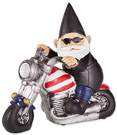 Accent Plus Wild GNOME Solar Statue, Black, 8 x 3.25 x 7.5