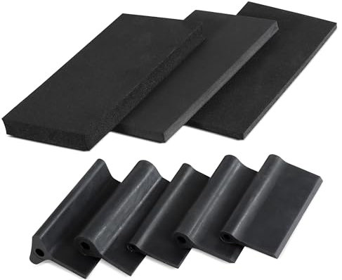 DCT Contour Detail Sanding Grip Pad Wedge Block 8-Pack Set – Flexible Soft Rubber and Foam Sponge Sand Pads Kit for Wood