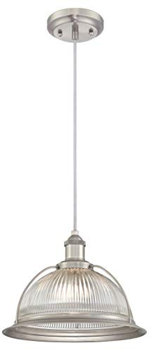 Westinghouse Lighting One-Light Indoor Pendant Lámpara de Techo, Níquel cepillado, 153 cm