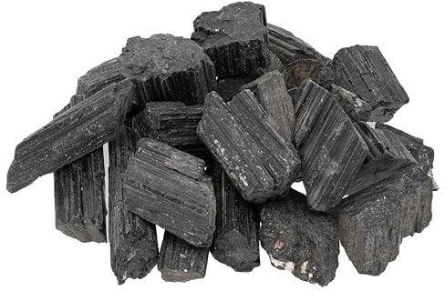 Pierres de source 300g | Pierres gemmes 100% naturelles & pierres de soin | Pierres brutes véritables non traitées pour eau dynamisée aux pierres gemmes (Tourmaline noire (Schorl))