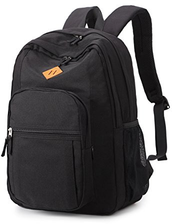 abshoo Classical Basic Womens Travel Backpack For College Men Water Resistant Bookbag (Black)