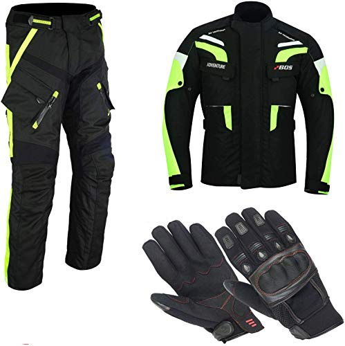 Schwarze Motorradjacke mit Protektoren, Belüftungssystem, Klimamembrane und herausnehmbarem Thermo futter (L)