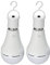 Lixada 2pcs Bombilla recargable LED,Farol de Acampada, Emergencia Luz portátil para Trabajar y para Exteriores Camping Patio jardín Barbacoa E26 / E27