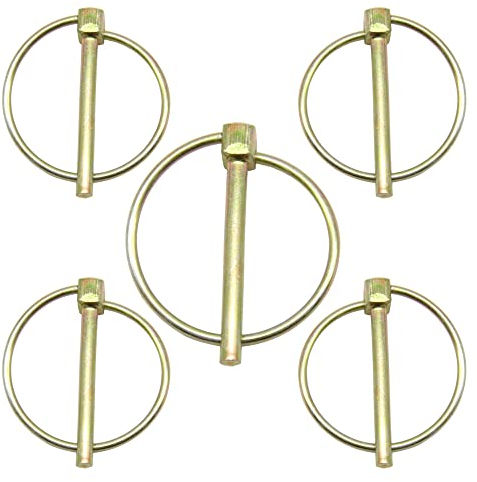 CEEYSEE 5Stück Klappsplinte 5 mm x 45 mm Klappstecker Klappsplinten für Anhänger, Lastwagen, Traktoren, Kippern, Bauernhof, Rasenmäher (O5 mm x 45 mm)