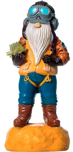 Redwix Pilot Garden Gnome 11.1 x 4.7, Funny Gnome Airplane Yard Decorations Outdoor, Pilot Gifts, Aviation Decor
