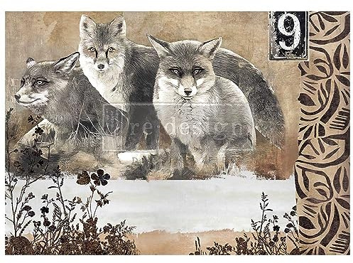 Prima Re-Design A1 Decoupage Fiber-Calm Foxes