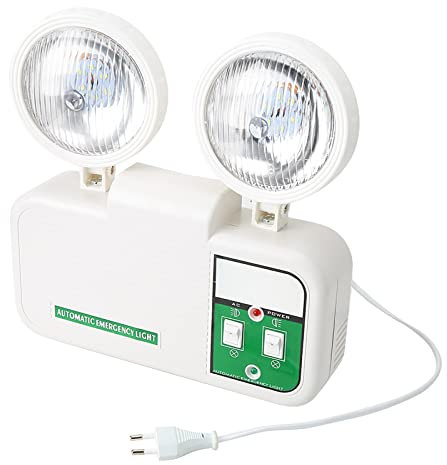 lyrlody Éclairage de Secours avec Deux Têtes de Lampe, Lumière de Sortie 9 LED, Prise UE 110-220 V, éclairage de Signalisation de Sortie de Secours 2 W, éclairage de Secours LED
