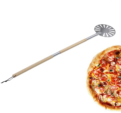Pelle à Pizza de 9 Pouces, Pelle à Pizza en Métal Léger à Long Manche pour Faire des Pizzas Faites Maison, Accessoires de Four à Pizza en Plein Air