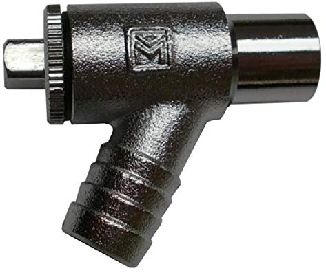 ODSUPPLIES - 15mm Chrome Plated Type A Draw Off Cock | Known as Draw Off Valve/Radiator Drain Off Valve/Drain Off Valve