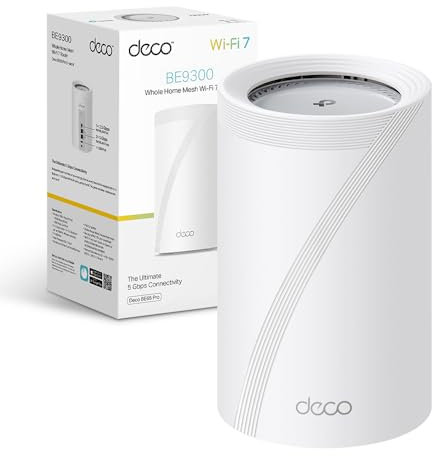 TP-Link WiFi 7 Mesh BE9300 Tri-Bande, 2 Ports 5Gbps, Port 2.5Gbps, MLO, Itinérance Transparente, Contrôle Parental, Compatible avec Toutes Les Box Internet, WPA3, Deco BE65 Pro(1-Pack)