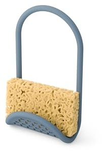 Umbra Sling Küchenspülbecken-Caddy-Schwammhalter, Wird über den Wasserhahn oder die Trennwand gehängt, Schieferblau