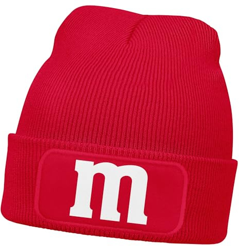 MoonWorks® Damen Beanie Patch Strickmütze Spruch Karneval Fasching Aufdruck M Damenmütze