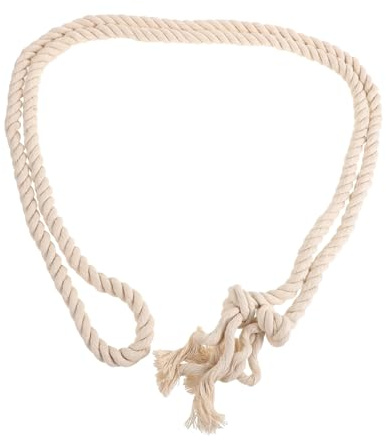 Toyvian Beigener Schnurgürtel für Damen aus Baumwolle Leinen, Verstellbar | Vintage Stil, Bequemes Tragegefühl, für Partys und Bühnenauftritte, Vielseitig Einsetzbar