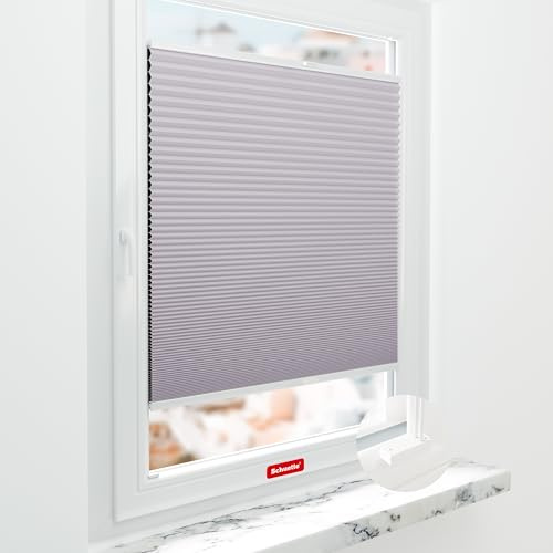 Schuette® Wabenplissee mit Bohren ● Blackout x Honey ● Sakura Sky (Pastelllila) ● 115x150cm (Breite x Höhe) ● Suprafix Halterungen Mit Bohren ● Bequeme Montage