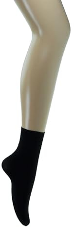 Starlite Lightweight Seamless Ballet Socks (UK, 3-5.5, Black)