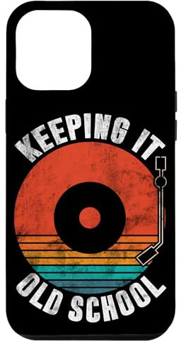 Coque pour iPhone 12 Pro Max Keeping It Old School Tourne-disque vinyle vintage rétro DJ