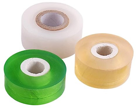 CIMAXIC 3rollos Película Estirable para Injertos Cinta De Reparación De Plantas Color Aleatorio y Fácil Aplicación