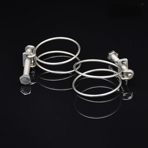 Lot de 10 colliers de serrage à double fil, design léger et convivial, en acier inoxydable (9-14 mm)