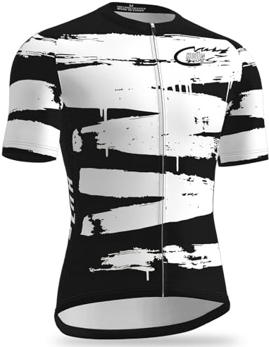 Kurzarm Radtrikot Herren Elastische Atmungsaktive T-Shirt Jersey Funktionsshirt Schnell Trocknen Stoff Fahrradtrikot für Radsport Outdoor Sport