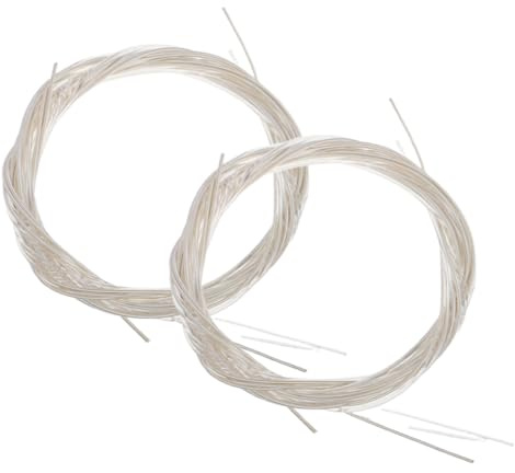 OFFIGAM Gitarrenzubehör 2er-pack Gitarrensaiten Akustikgitarrensaiten Basssaiten Nylonsaiten Plattiertes Finish Für Die Instrumentenpflege