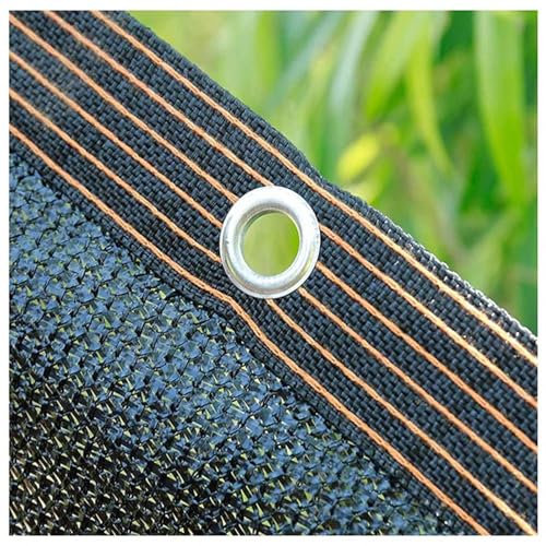 KSQP Telo Ombreggiante Impermeabile 4x4 Vela Rete Ombreggiante con Occhielli 4x5m Tessuto Ombreggiante Traforato Tenda A Vela Protezione UV 95% Esterno,Balcone, Giardino,Rete Pollaio,black-3x5m