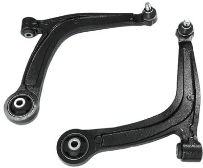 SUSMONSTER 2 Pcs Control Arms with Ball Joints Wishbone Suspension Kit Front Lower Compatible with Fiat 500 2007-2021 500C 2009-2021 500C / 595C / 695C 2008-2021, All FWD