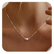 Fezodo Perlenkette Silber 925 Damen (40+5cm)