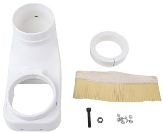 LVYXON Spindle Shoe Cover Cleaner for CNC Router Milling Machines, Nylon Brush with Pre-Assembled Shell, 4 Vacuum Hose Compatible, Removes Wood Chips on Workbench 75mm