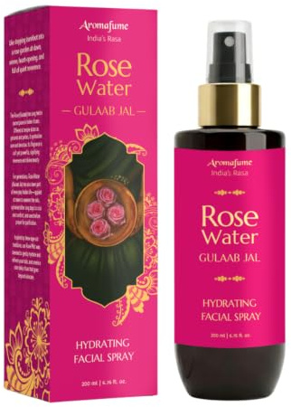Rose Water Spray for Face, Organic & Hydrating Facial Mist, 200ml Aromafume