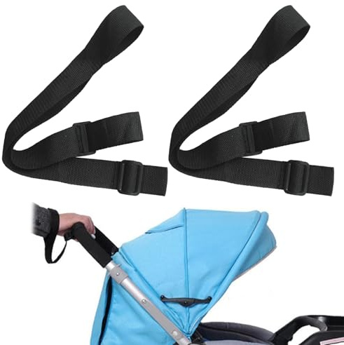 PYRUVAE 2 Piezas Arneses De Muñeca Para Cochecito De Bebé Ajustable Correas Para Cochecito De Bebé Gancho Para Cinturón De Cochecito Para Seguridad Antideslizante Para Niños (Negro)