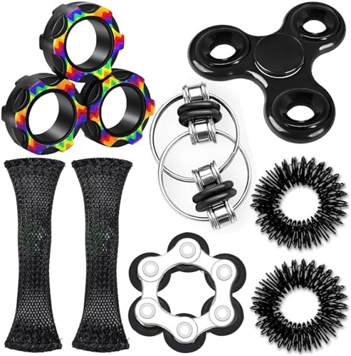 8 Piezas Juguetes Fidget Set, Juguete Antiestrés, Juguete Sensorial Anti Estrés para Niños Adultos, Stress Relief Toys Aliviar El Estrés Y La Irritabilidad, para Niños y Adultos En El Aula De Oficina.