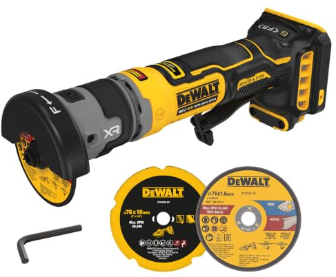 DEWALT 18V XR Brushless Compact 76mm Cut-Off for Fast, Precise Cutting Tool, Tool Only, DCG430N-XJ