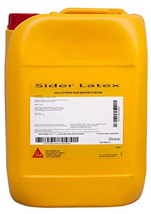 SIKA - Colle de reprise pour mortier et béton - Sider Latex - Blanc - 20L | Convient pour le profilage et la réparation - Améliore l'élasticité - Améliore la résistance - Imperméable