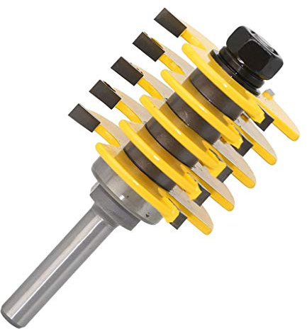 perfeclan Profi Verleimfräser Schaftfräser Oberfräser Holzfräser, 8mm Schaft, Gesamtlänge 95 mm, Aus HM