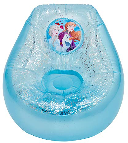Frozen Disney Kinder Aufblasbarer Glitzerstuhl, blau/weiß, 289FZO