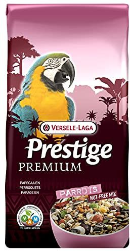 VERSELE-LAGA – Prestige Premium Papageien – Angereicherte, vollständige und abwechslungsreiche nussfreie Samenmischung für Papageien – 15 kg