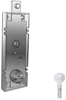 Art. W5510822KA SERRATURAPER PORTE BASCULANTI CON CILINDRO TONDO DI SICUREZZA Ambidestra - Int. fiss. - 138 x 39 Canotto/Cilindro - 9,3 - Foro - 25 - Int. man. - 67