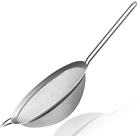 Anaeat Fine Mesh Strainers - Premium Stainless Steel Colander Sieve Sifters, with Durable Mesh and Sturdy Handle, Excellent for Sifting Dry ingredients, Flour, Pastas, Rice, Tea (7.09）