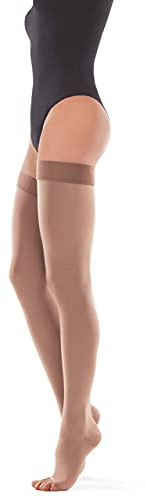 Schenkelstrümpfe mit offene Spitze 2 Medizinische Klasse 23-32 mmHG Kompressions STRÜMPFE X-Large Beige