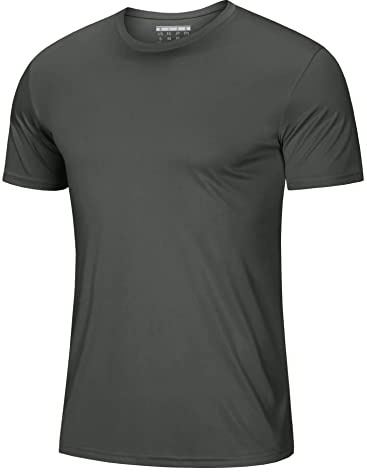 MAGCOMSEN UV-tröja herr, funktionell skjorta, kortärmad sportskjorta, sport, t-shirts, simtröja, löpskjorta, sportkläder, utomhus, tennis, Mörkgrå, M