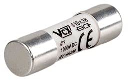 Sicherungseinsatz - Solar Sicherungseinsatz - Sicherung - 1000V - DC - GPV - zum Schutz elektrischer Anlagen - 10x38mm - Set mit 10 Stück (25A)