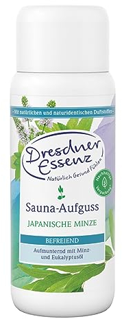 Dresdner Essenz Sauna-Aufguss Japanische Minze mit natürlichen und naturidentischen Duftstoffen | befreiend und aufmunternd mit Minz-und Eukalyptusöl| 250 ml