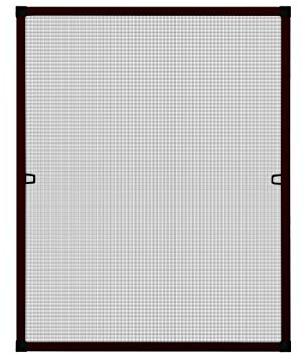 APANA - Fenster Fliegengitter mit Alurahmen & strapazierfähigem Fiberglasgewebe - Insektenschutz Fenster mit umlaufender Bürstendichtung - Fliegennetz Fenster Montage ohne Bohren (40 x 60 cm | Braun)