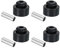 PATIKIL 1.6 x 1.2 Compresor Goma Pies, 4 Paquete Pie Montaje Anti Vibración Almohadilla Reemplazo con Hierro Tubo para Aire Acondicionador Refrigerador, Negro