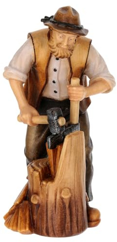 Holyart Holz-Krippen aus dem Grödnertal: Schindelnspalter, Mahlknecht Krippe, Holz, Grödnertal, für 12 cm Krippe