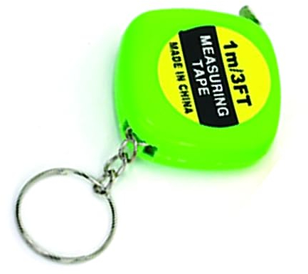 PARENCE.- Mini metro a nastro 1m, couturier 3FT, sarto/Piccolo metro per bocce (1 metro) Formato tascabile portachiavi flessibile - Colore casuale (blu, verde, arancione, giallo ...)